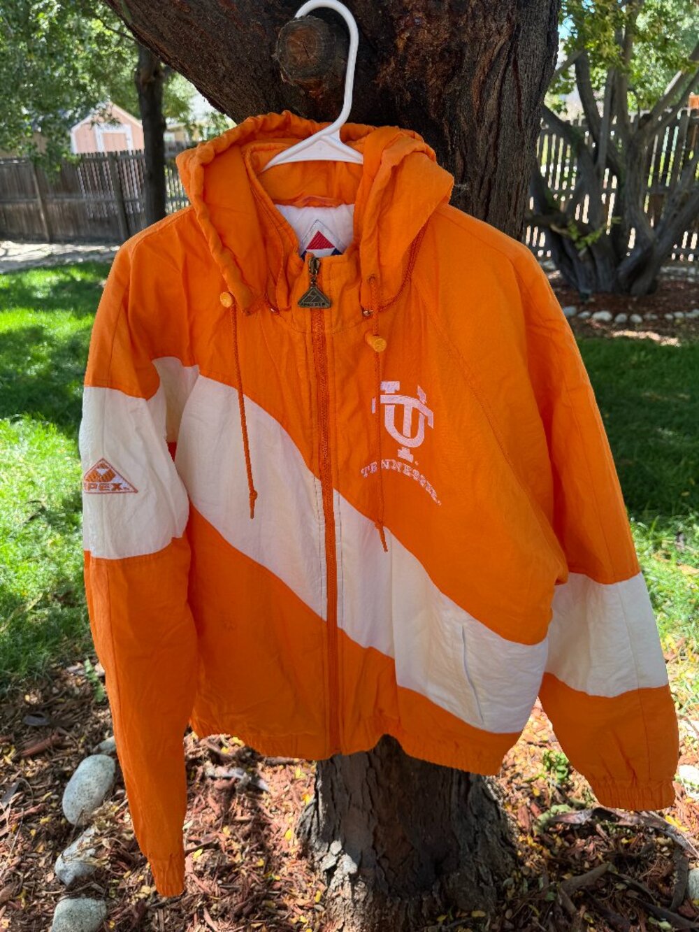 Vintage 90s Tennessee Volunteers Apex One Jacket Orange White Large